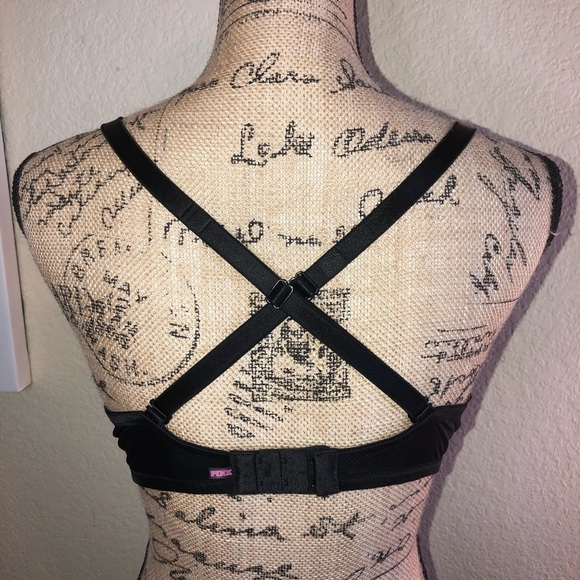 Victoria’s Secret Pink Wear Everywhere Black Push Up Bra Size 36D - Picture 5 of 5
